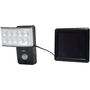 Proiector solar cu senzor de miscare FLEMING, 120lm, negru Proiector solar cu senzor de miscare FLEMING, 120lm, negru