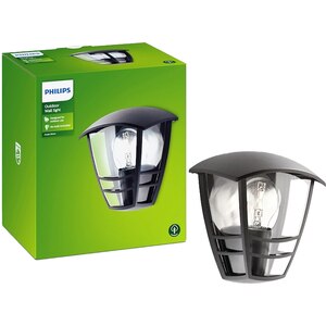 Aplica de exterior PHILIPS MyGarden Creek, 60W, IP44, negru Aplica de exterior PHILIPS MyGarden Creek, 60W, IP44, negru