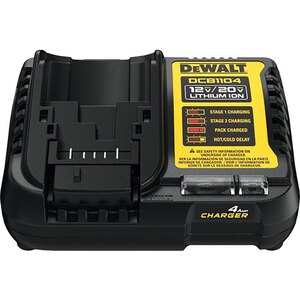 Statie incarcare compacta DeWALT XR DCB1104-QW, 14.5 x 11.5 x 7.0 cm, Li-Ion, 12-18V, 4A, negru/galben Statie incarcare compacta DeWALT XR DCB1104-QW, 14.5 x 11.5 x 7.0 cm, Li-Ion, 12-18V, 4A, negru/galben