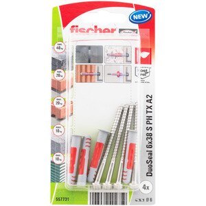 Set dibluri FISCHER DuoPower, 6 x 38mm, 4 bucati Set dibluri FISCHER DuoPower, 6 x 38mm, 4 bucati