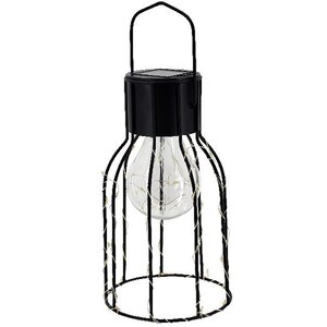 Lampa solara LED, 0.03 W, 10 lumeni, IP44, 3000K, metal, negru Lampa solara LED, 0.03 W, 10 lumeni, IP44, 3000K, metal, negru
