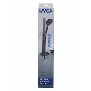 Set dus Wyga, 3 functii, ABS si inox, 1.5 m, negru Set dus Wyga, 3 functii, ABS si inox, 1.5 m, negru