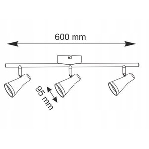 Lampa LED Berg 318176, 3 x 12.6W, 1275lm, negru Lampa LED Berg 318176, 3 x 12.6W, 1275lm, negru