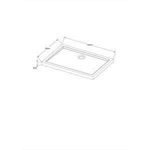 Cadita dus GOODHOME Vorma, dreptunghiulara, ABS si acril, 120 x 80 x 4 cm, alb Cadita dus GOODHOME Vorma, dreptunghiulara, ABS si acril, 120 x 80 x 4 cm, alb