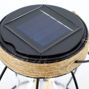 Felinar de masa solar, 0.06 W, 5 lumeni, IP44, 3000K, metal, negru Felinar de masa solar, 0.06 W, 5 lumeni, IP44, 3000K, metal, negru