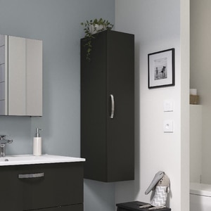 Dulap baie Aruna, 27.5 x 32 x 112 cm, gri inchis Dulap baie Aruna, 27.5 x 32 x 112 cm, gri inchis
