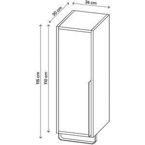 Dulap baie GOODHOME Maza, 36 x 30 x 115 cm, alb Dulap baie GOODHOME Maza, 36 x 30 x 115 cm, alb