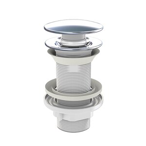 Ventil WIRQUIN quick-clack fara preaplin, ABS, dop inox, L 100 mm, argintiu Ventil WIRQUIN quick-clack fara preaplin, ABS, dop inox, L 100 mm, argintiu