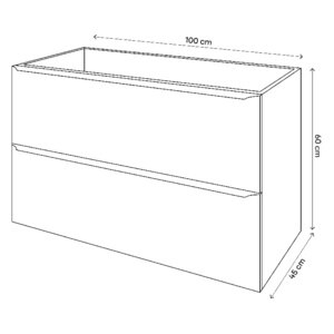 Masca lavoar GoodHome Imandra, suspendata, 100 x 45 x 60 cm, albastru Masca lavoar GoodHome Imandra, suspendata, 100 x 45 x 60 cm, albastru
