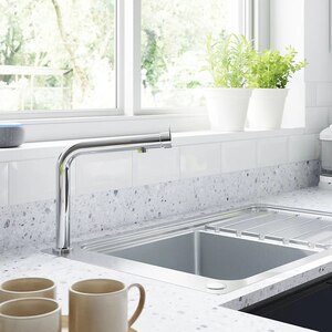 Baterie bucatarie GOODHOME Cascabel, alama, crom Baterie bucatarie GOODHOME Cascabel, alama, crom