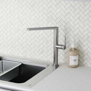 Baterie bucatarie GOODHOME Havarti, alama, crom Baterie bucatarie GOODHOME Havarti, alama, crom