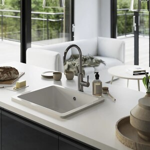 Baterie bucatarie GOODHOME Zanthe, alama, titan Baterie bucatarie GOODHOME Zanthe, alama, titan