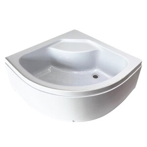 Cabina dus simpla, inalta, semirotunda, profil metalic, sticla securizata, 80 x 80 x 197 cm, alb Cabina dus simpla, inalta, semirotunda, profil metalic, sticla securizata, 80 x 80 x 197 cm, alb
