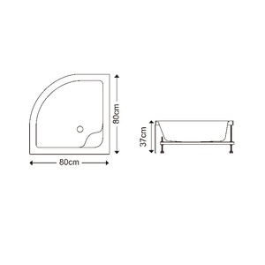 Cabina dus simpla, inalta, semirotunda, profil metalic, sticla securizata, 80 x 80 x 197 cm, alb Cabina dus simpla, inalta, semirotunda, profil metalic, sticla securizata, 80 x 80 x 197 cm, alb