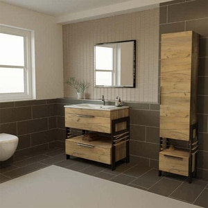 Dulap coloana baie SANITOP Element, 35 x 28 x 170 cm, maro Dulap coloana baie SANITOP Element, 35 x 28 x 170 cm, maro
