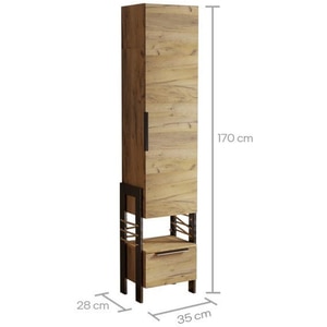Dulap coloana baie SANITOP Element, 35 x 28 x 170 cm, maro Dulap coloana baie SANITOP Element, 35 x 28 x 170 cm, maro