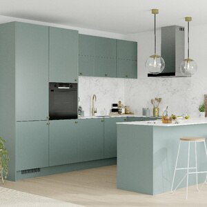 Plinta pentru bucatarie GOODHOME Stevia, 240 x 15 x 1.6 cm, MDF, verde Plinta pentru bucatarie GOODHOME Stevia, 240 x 15 x 1.6 cm, MDF, verde