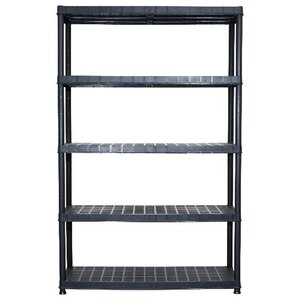 Raft atelier GOODHOME, polipropilena, 120 x 40 x 185 cm, negru Raft atelier GOODHOME, polipropilena, 120 x 40 x 185 cm, negru