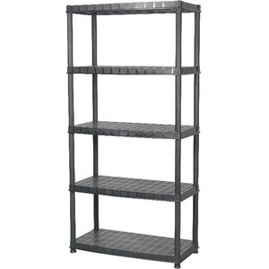 Raft atelier GOODHOME, polipropilena, 92 x 45.7 x 185 cm, negru Raft atelier GOODHOME, polipropilena, 92 x 45.7 x 185 cm, negru