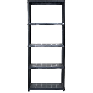 Raft 5 polite, 170 x 70 x 38 cm, plastic, negru Raft 5 polite, 170 x 70 x 38 cm, plastic, negru