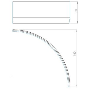 Masca cada Cavally, panou pe colt, acril, 140 x 140 x 53, alb Masca cada Cavally, panou pe colt, acril, 140 x 140 x 53, alb
