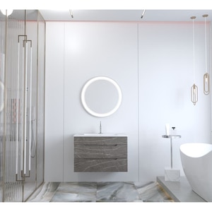 Oglinda baie SANITOP, 70 x 3 x 70 cm, iluminare LED, transparent Oglinda baie SANITOP, 70 x 3 x 70 cm, iluminare LED, transparent