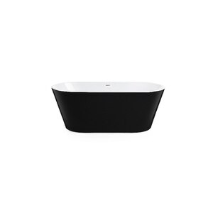 Cada baie freestanding GoodHome Huron, ovala, acril, 170 x 75 x 60 cm, negru Cada baie freestanding GoodHome Huron, ovala, acril, 170 x 75 x 60 cm, negru