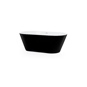 Cada baie freestanding GoodHome Huron, ovala, acril, 170 x 75 x 60 cm, negru Cada baie freestanding GoodHome Huron, ovala, acril, 170 x 75 x 60 cm, negru