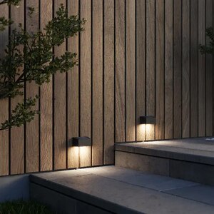 Aplica solara exterior MINI SCARA, LED, IP44, 2 bucati, negru Aplica solara exterior MINI SCARA, LED, IP44, 2 bucati, negru