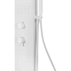 Panel de dus GOODHOME Layra, termostat, hidromasaj, 140 cm, alb mat Panel de dus GOODHOME Layra, termostat, hidromasaj, 140 cm, alb mat