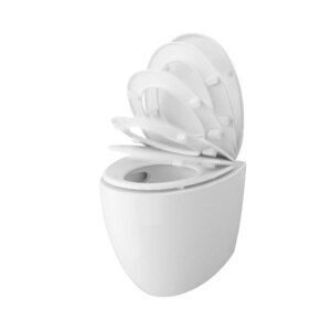 Vas WC suspendat GOODHOME Kentia, ceramica, 37.5 x 50 x 36.5 cm, capac SoftClose, alb Vas WC suspendat GOODHOME Kentia, ceramica, 37.5 x 50 x 36.5 cm, capac SoftClose, alb