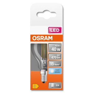 Bec LED OSRAM, E14, 4 W, 470lm, 4000K Bec LED OSRAM, E14, 4 W, 470lm, 4000K