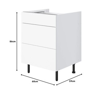 Corp inferior bucatarie Pragma, PAL, 60 x 59 x 86cm, alb Corp inferior bucatarie Pragma, PAL, 60 x 59 x 86cm, alb