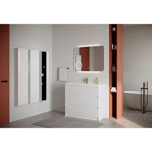 Oglinda baie SAVINIDUE SPR204, 80 x 60 cm, iluminare LED, ceas Oglinda baie SAVINIDUE SPR204, 80 x 60 cm, iluminare LED, ceas