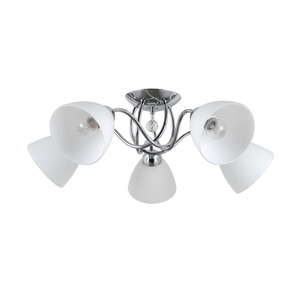 Lampa Lugano, alb, 5 becuri x 40W, E27, IP20 Lampa Lugano, alb, 5 becuri x 40W, E27, IP20