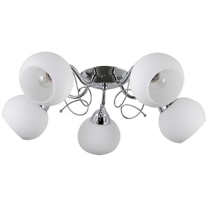 Pendul 5 becuri ITALUX Masseri, E27, 40W, IP20, alb/crom Pendul 5 becuri ITALUX Masseri, E27, 40W, IP20, alb/crom