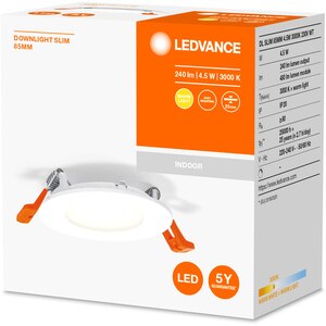 Spot LED LEDVANCE 4058075573055, 4.5W, 3000K, 85mm, alb Spot LED LEDVANCE 4058075573055, 4.5W, 3000K, 85mm, alb