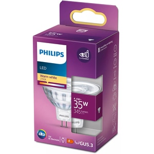 Spot LED PHILIPS 8719514307629 GU5.3, 4.4W, 345lm, transparent Spot LED PHILIPS 8719514307629 GU5.3, 4.4W, 345lm, transparent