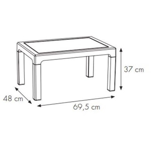 Set mobilier gradina Bica, 4 piese, perne, antracit Set mobilier gradina Bica, 4 piese, perne, antracit
