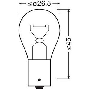 Bec semnalizator OSRAM, 12 V, 21 W, PY21W, soclu BAU15S, galben Bec semnalizator OSRAM, 12 V, 21 W, PY21W, soclu BAU15S, galben