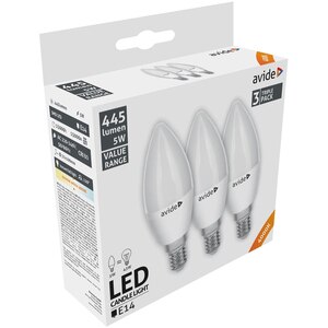 Set 3 becuri LED AVIDE, E14, 5W, 445lm, lumina neutra Set 3 becuri LED AVIDE, E14, 5W, 445lm, lumina neutra