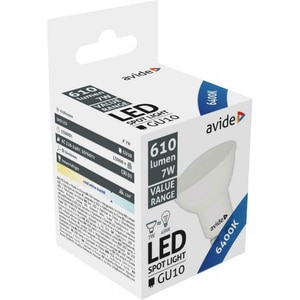Bec LED spot AVIDE, GU10, 7W, 610lm, lumina rece Bec LED spot AVIDE, GU10, 7W, 610lm, lumina rece