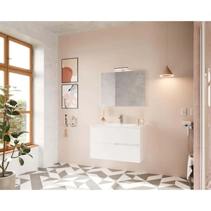 Set mobilier baie Eva, 86 x 51 x 67 cm, alb Set mobilier baie Eva, 86 x 51 x 67 cm, alb