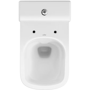 Set vas WC CERSANIT Colour 574 Clean On K103-027, ceramica, evacuare orizontala, rezervor 3-5l, capac soft close, alb Set vas WC CERSANIT Colour 574 Clean On K103-027, ceramica, evacuare orizontala, rezervor 3-5l, capac soft close, alb