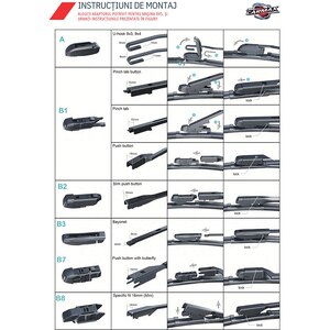 Stergator parbriz CARMAX Premium, 13 adaptoare, 55cm Stergator parbriz CARMAX Premium, 13 adaptoare, 55cm