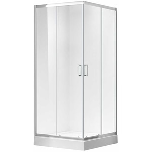 Cabina dus standard BELFORM Clear, patrata, aluminiu, 80 x 80 x 185 cm, sticla securizata 5mm, profil crom Cabina dus standard BELFORM Clear, patrata, aluminiu, 80 x 80 x 185 cm, sticla securizata 5mm, profil crom