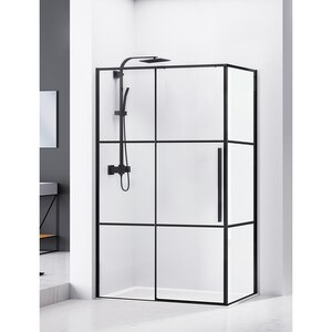 Cabina dus standard BELFORM Infinity, dreptunghiulara, 100 x 80 x 200 cm, profil aluminiu, sticla securizata 6mm, negru Cabina dus standard BELFORM Infinity, dreptunghiulara, 100 x 80 x 200 cm, profil aluminiu, sticla securizata 6mm, negru