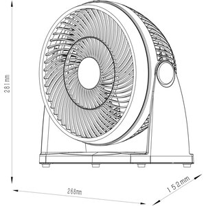 Ventilator de birou, 3 trepte de viteza, D17 cm, 21W, negru Ventilator de birou, 3 trepte de viteza, D17 cm, 21W, negru