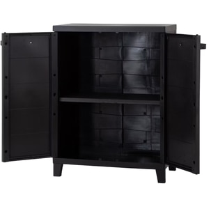 Dulap depozitare, plastic, 66 x 37 x 87 cm, negru Dulap depozitare, plastic, 66 x 37 x 87 cm, negru