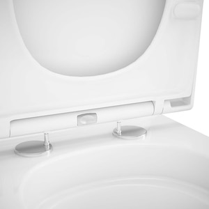 Set vas WC GoodHome Teesta, ceramica, evacuare orizontala, rezervor 3-4.5 l, Capac SoftClose, alb Set vas WC GoodHome Teesta, ceramica, evacuare orizontala, rezervor 3-4.5 l, Capac SoftClose, alb